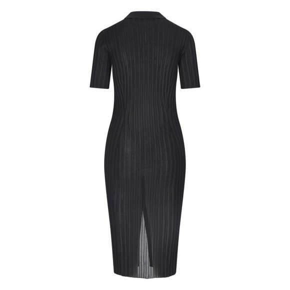 Versace Black Stretch Viscose Midi Pleated Dress – Black - NWT - Picture 2 of 5